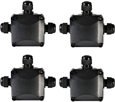 ATPWONZ IP68 Waterproof Electrical Junction Box 3-Way PG11 Underground Cable Connectors Ø 5.5-10.2mm (Pack of 4)