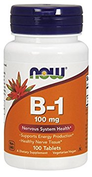 NOW Vitamin B-1 (Thiamine) 100 mg,100 Tablets