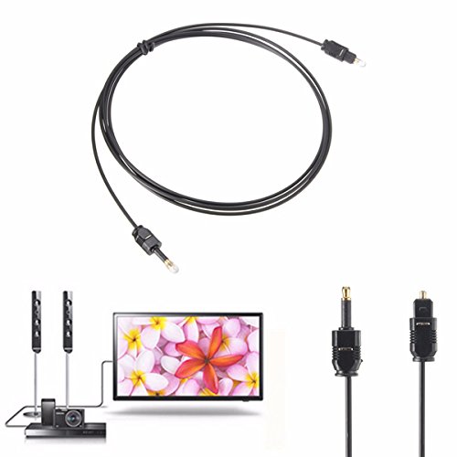 2M 3.5mm Toslink Optical Digital SPDIF DVD Audio Cable Lead Plug Fiber