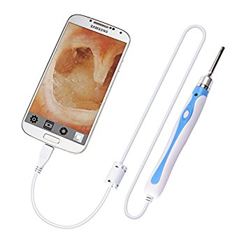 VOLADOR 5.5mm Android OTG Otoscope Endoscope Healthcare Inspection Camera for Ear Otoscope Nasal Passage Oral Cavity