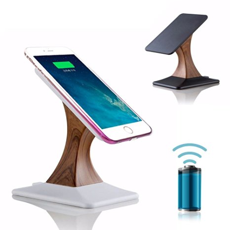 Ofeely Wireless Charging Stand,Wireless Charger Pad Rotating Magnetic Wireless Mobile Phone Charging Holder for iPhone,Samsung,Nokia,HTC,LG (White)