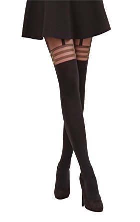 Intimate Portal Women's Fake-it Thigh High Opaque Tights