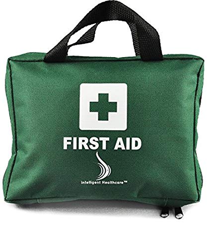 First Aid Kit 100 Piece Premium Kit Ideal for Camping, Home, Workplace, Office, Car, Caravan, Travel etc. 2 x Cold (Ice) Packs, Emergency Blanket, Eyewash and Many More by Intelligent Healthcare®