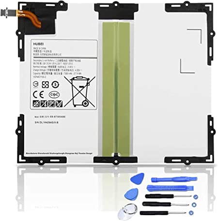 EB-BT585ABA EB-BT585ABE GH43-04628A Tablet Battery Replacement for Samsung Galaxy Tab A 10.1 10.1" 2016 SM-T580 SM-T585(3G,4G/LTE &WiFi) SM-P580 SM-P585 SM-T585C SM-T587 SM-T587P(3.8V 7800mAh)