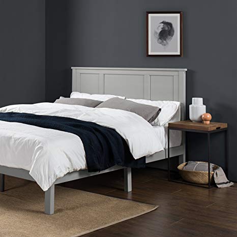 Zinus Andrew Wood Country Style Platform Bed with Headboard / No Box Spring Needed / Wood Slat Support, Full