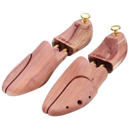 Ollieroo Mens Twin Tube Adjustable Red Cedar Wood Shoe Boot Tree Shaper Care 1 Pair Us Size8-9