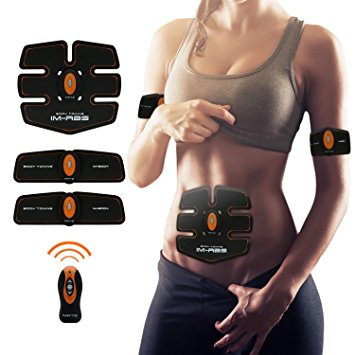 IMATE Abdominal Muscle Toner Body Toning Fitness Training Gear Abs Fit Training ABS Fit Weight Muscle Training Ab Belt Toning Gym Workout Machine, Smart Home Fitness Apparatus Unisex Support For Men & Women