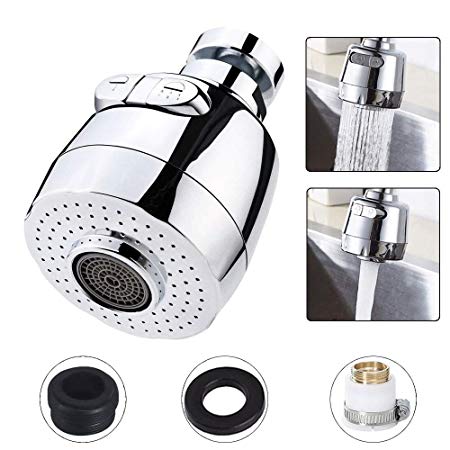 Inmorven Faucet Spray Head 360° Swivel, Tap Aerators Extension Device for Kitchen Sink & Bathroom Shower, Pull Out Saving-Water Tap Spray. (Short)