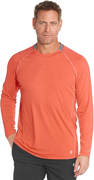 Coolibar UPF 50  Men's Long Sleeve Workout Shirt - Sun Protective