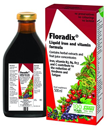 Floradix Iron Vitamin Formula Liquid, 500 ml