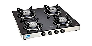 Glen Kitchen Glass Cooktop GL 1043 GT 4 Burner Stainless Steel Manual Gas Stove