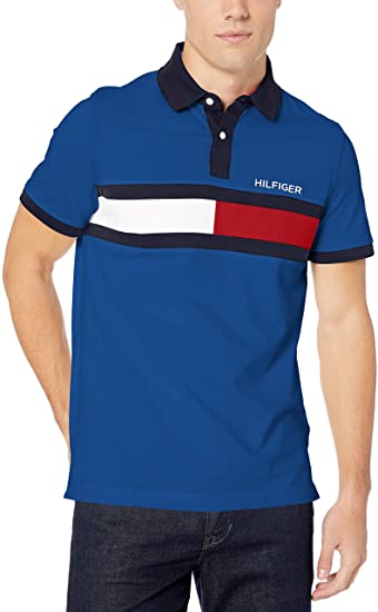 Tommy Hilfiger Men's Flag Pride Polo Shirt in Custom Fit