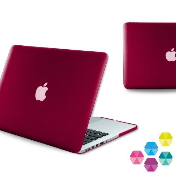 Neon Party TM Series iBenzer Smooth Finish Plastic Hard Case Cover for Macbook Pro 13 inch with Retina Display A1502  A1425 Wine Red MRN13WR