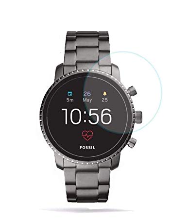 Acutas Tempered Glass for Fossil Q Explorist HR (Gen 4) (Transparent) Full Screen Coverage (Except Edges) with easy installation kit