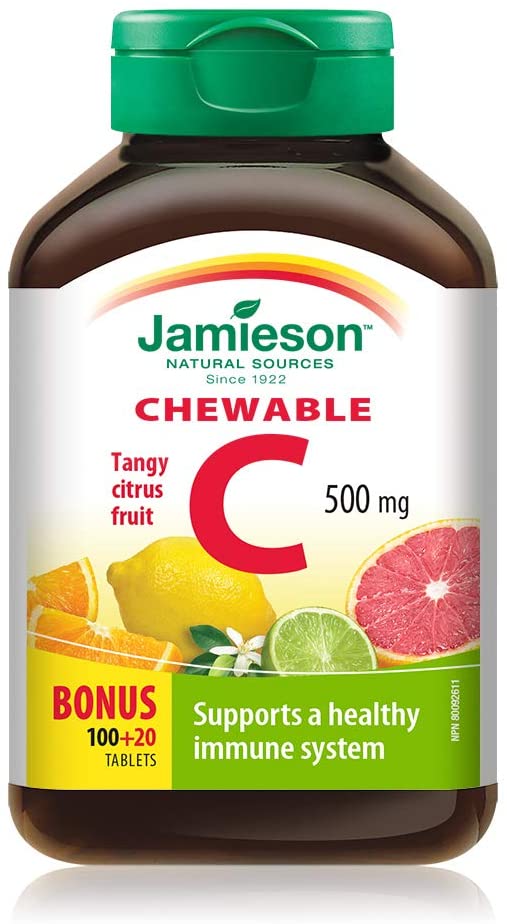 Jamieson Chewable Vitamin C 500 mg - Citrus Fruit Flavour