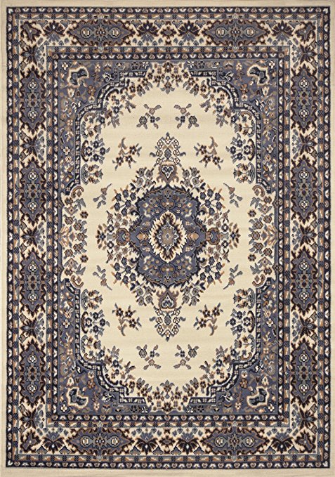 Home Dynamix Premium 7069-103 Polypropylene 7-Feet 8-Inch by 10-Feet 7-Inch Area Rug, Ivory