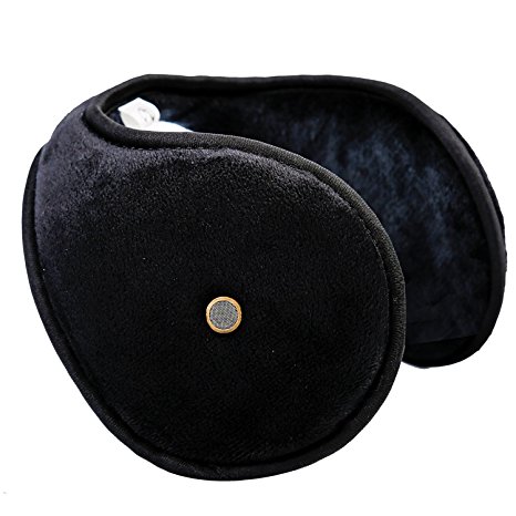 HIG Ear Warmer Unisex Classic Fleece Earmuffs Winter Accessory Outdoor EarMuffs (Black1)