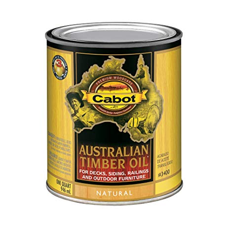 CabotStain 04-3400 Australian Timber Oil Penetrating formula, 1 quart, Natural