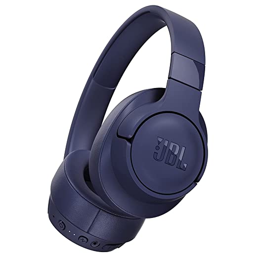 JBL Tune 760NC, Active Noise Cancellation, upto 50 Hrs Playtime, Bluetooth Wireless Over Ear Headphone with Mic, JBL Pure Bass, Google Fast Pair, Dual Pairing, AUX & Voice Assistant for Mobiles (Blue)