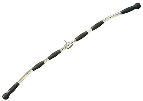 CAP Barbell Deluxe LAT Bar Cable Attachment with Rubber Handgrips, 48"