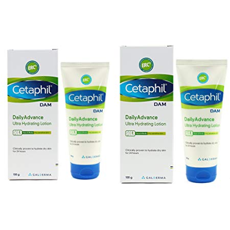 Cetaphil DAM Daily Advance Ultra Hydrating Lotion - 100g each (Pack of 2)