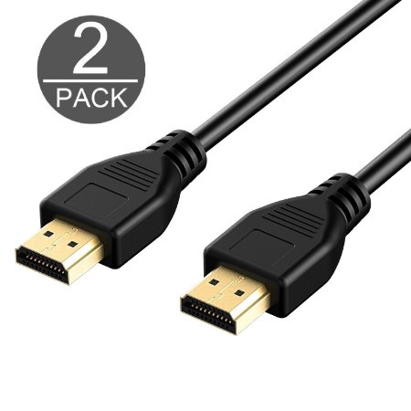 HDMI Cable, 2-Pack 10FT Rankie High-Speed HDMI HDTV Cable - Supports Ethernet, 3D, 4K and Audio Return - R1108A