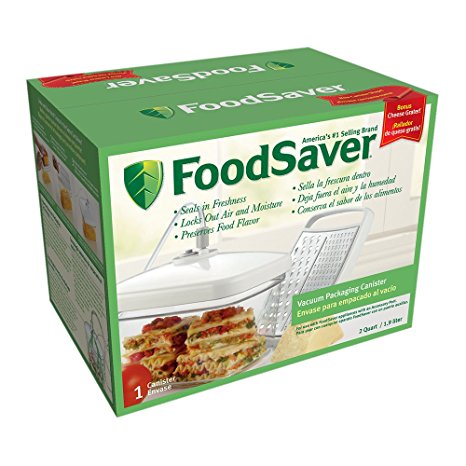 FoodSaver Rectangular Canister with Bonus Cheese Grater