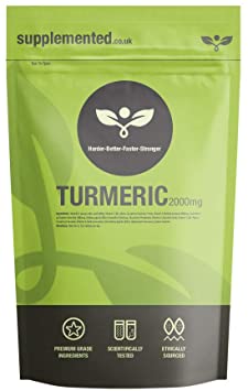 Turmeric 2000mg 90 Tablets Supplement UK Made. Pharmaceutical Grade