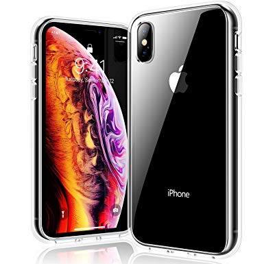 RANVOO iPhone X Case, iPhone XS Case, Protective Clear Hybrid Case [Military Protection] with Reinforced Soft TPU Bumper and Transparent Hard PC Back Cover for iPhone X/iPhone XS (5.8 inch)