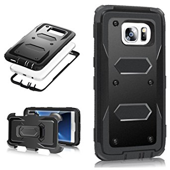 Sumsang Galaxy S7 Edge Case - MoMoCity 3 in 1 Design Heavy Duty Rugged Holster Belt Swivel Kickstand Clip Case for Samsung Galaxy S7 Edge