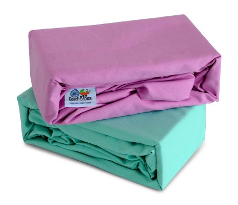 Rench Babies 2 Microfiber Crib Sheets – Premium Baby Girl Bedding for Crib Mattress