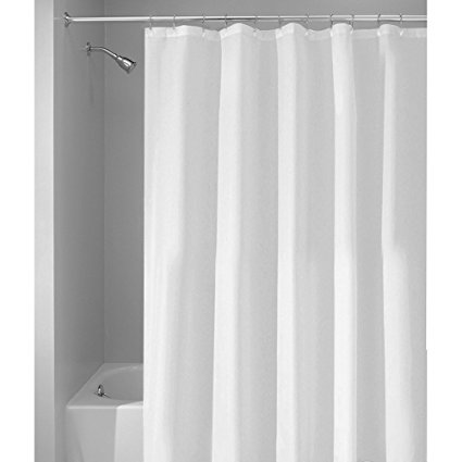 InterDesign Waterproof X-Wide Shower Curtain and Liner, White