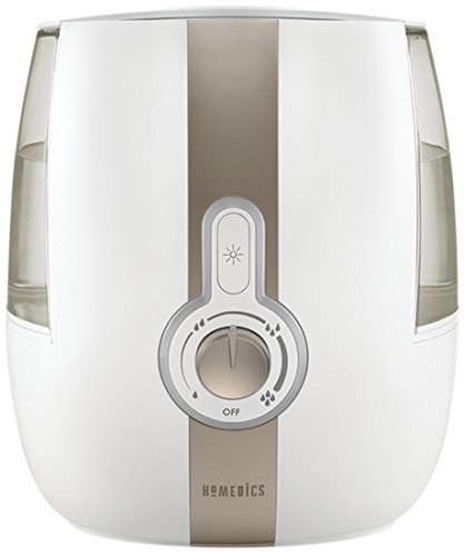 HoMedics Cool Mist Ultra Humidifier 1.5 gallon, whisper quiet, Germ Free, runs up to 65 hours, auto shut-off, on/off night light, Adjustable mist for Home, Office, Baby (Certified Refurbished)
