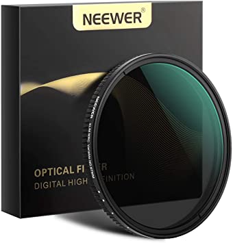 Neewer 67mm Variable Fader ND Filter Neutral Density Variable Filter ND2 to ND32 (1-5 Stop) for Camera Lens   No Black Cross   Multilayer Coating   Ultra-Thin Frame Design