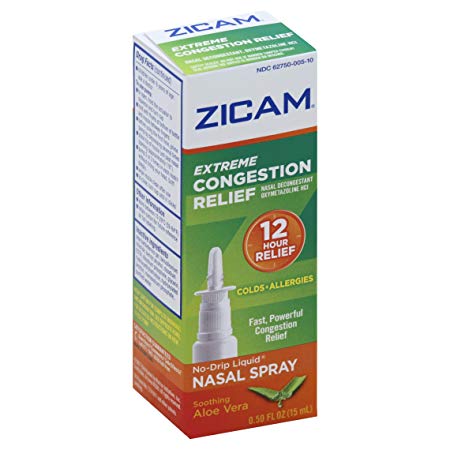 Zicam No Drip Liquid Nasal Gel with Soothing Aloe Vera, Extreme Congestion Relief, 0.5 fl oz (15 ml)
