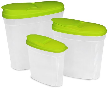 Food Storage Container (Green, 3-Pack) - BPA Free, Reusable, Environment Friendly, Multipurpose Use for Home Kitchen or Restaurant - by Utopia Kitchen