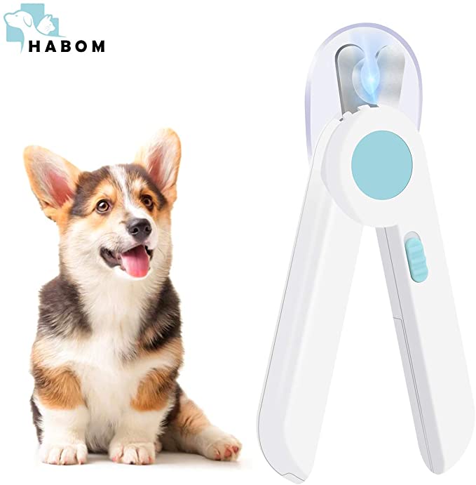 HABOM Dog & Cat Pets Nail Clippers and Trimmers - with Transparent Cover to Avoid Nail Flying, Free Nail File, Razor Sharp Blade - Professional Grooming Tool for Large and Small Animals
