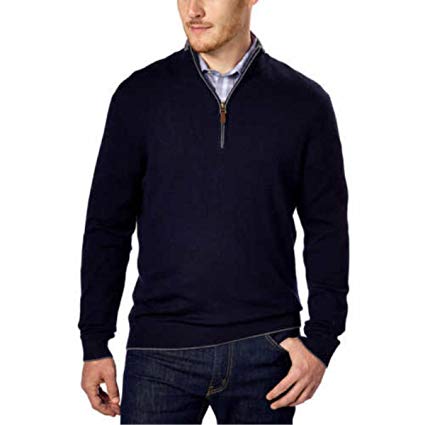 Kirkland Signature Men’s Extra Fine Merino Wool ¼ Zip Sweater