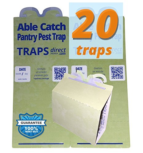 20 Pantry Moth Traps - Pheromone Lure, USA Made, Safe, Natural, Effective
