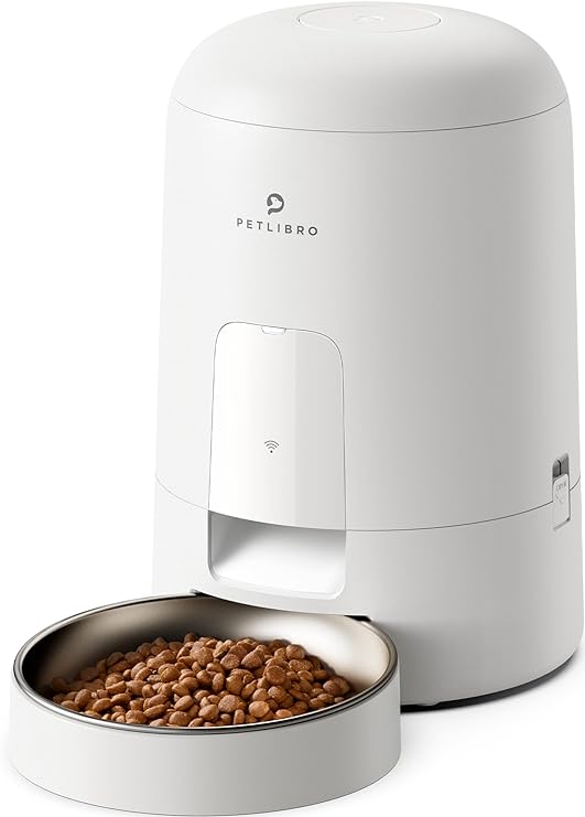 PETLIBRO Automatic Cat Feeder, WiFi Automatic Cat Food Dispenser Rechargeable Battery-Operated with 30-Day Life, AIR Pet Feeder for Cat & Dog, Timed Cat Feeder 1-6 Meals Control, 2L Auto Cat Feeder