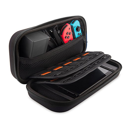 Findway Portable Nintendo Switch Carry Case with 20 Game Cartridge -Black