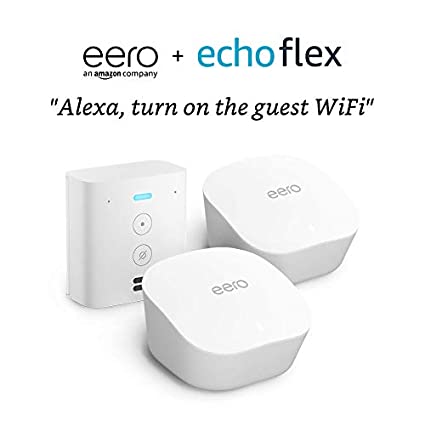 eero mesh WiFi system, 2-Pack with Free Echo Flex