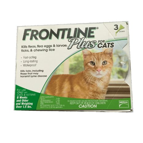 Frontline Plus for Cats 3 Pack