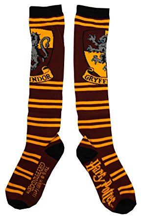 Harry Potter Juniors Knee High Socks (Gryffindor Maroon/Gold) 9-11