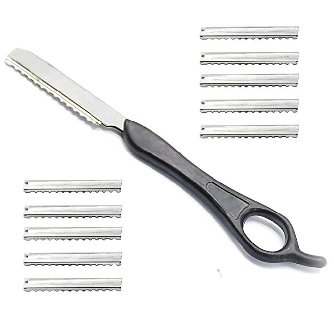 PRECISE CANADA Professional Hair Styling Thinning Texturizing Cutting Feather Razor   10 Replacement Blades