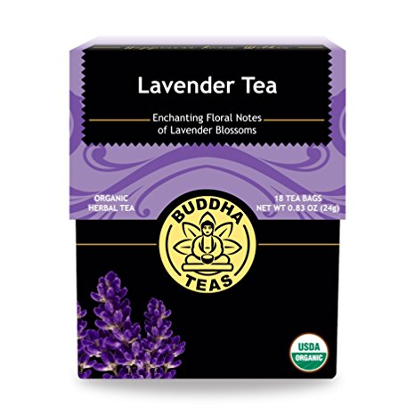 Organic Lavender Tea - Kosher, Caffeine-Free, GMO-Free - 18 Bleach-Free Tea Bags