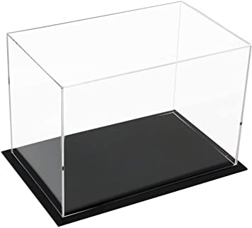 WANLIAN 10inch Clear Acrylic Display Case Assemble Countertop Box Cube Organizer Stand Dustproof Protection Showcase for Action Figures Toys Collectibles (10x6x7 inch; 25x15x18 cm)