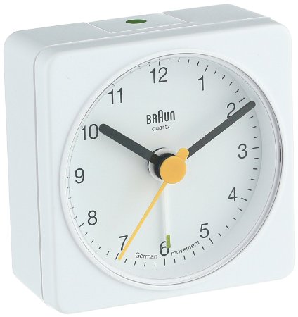 Braun BNC002WHWH Classic Analog Quartz Alarm Clock