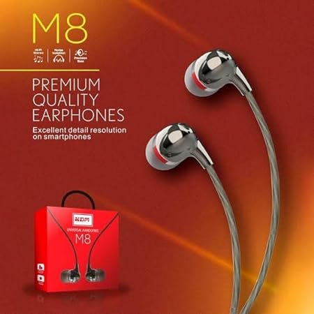 KDM M8 Wired in Ear Earphone with Mic (Transparent)