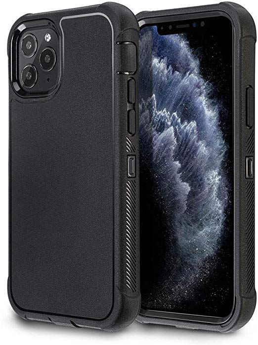 Xawy Vanguard Armor Designed for iPhone 11 Pro Case, Rugged Cell Phone Cases, Heavy Duty Military Grade Shockproof Drop Protection Cover for iPhone 11 Pro 5.8 Inch 2019, Matte Black